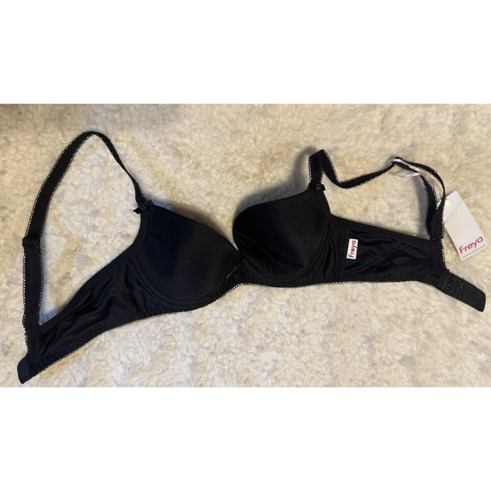 Freya Deco Black Underwire Plunge Bra Style AA4234 Size 28D NEW NWT - Picture 5 of 8